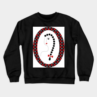 Medallion portrait of a woman Crewneck Sweatshirt